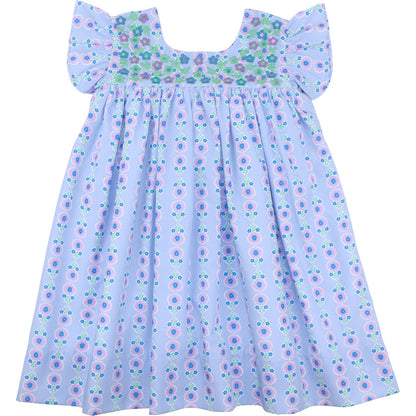 Blue Floral Fiesta Dress