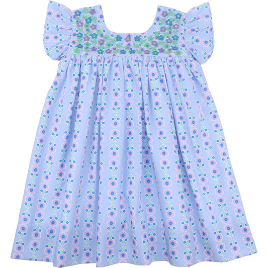 Blue Floral Fiesta Dress