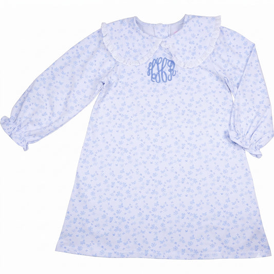 Blue Floral Knit Dress1