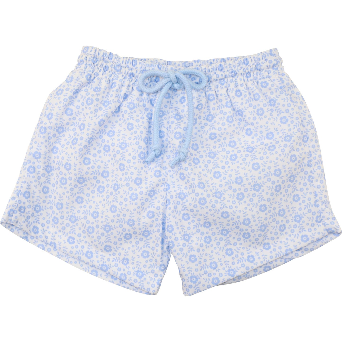 Blue Floral Swim Trunks