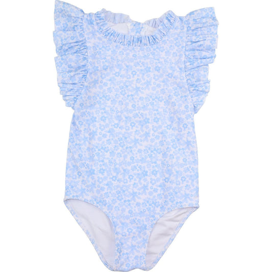 Blue Floral Swimsuit