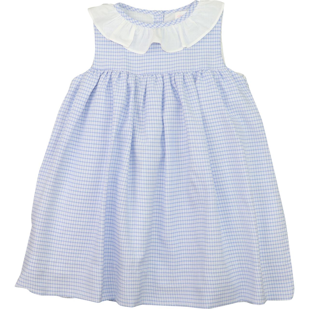 Blue Gingham Seersucker Dress