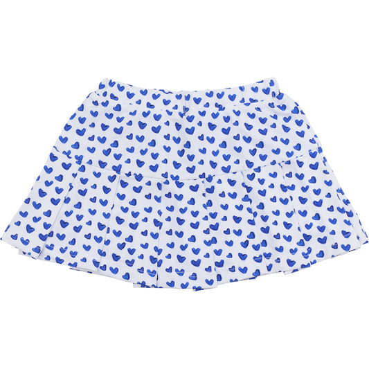 Blue Heart Tennis Skirt