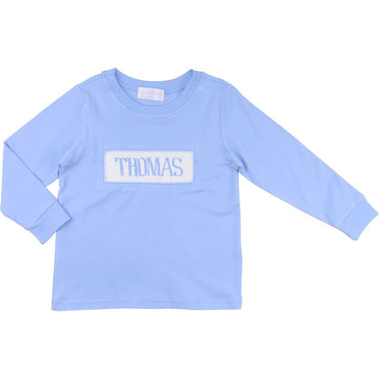 Blue Knit Custom Smocked Shirt