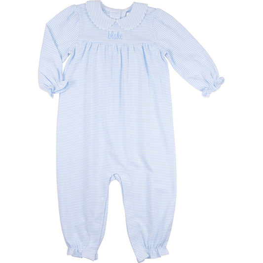 Blue Knit Stripe Long Bubble2