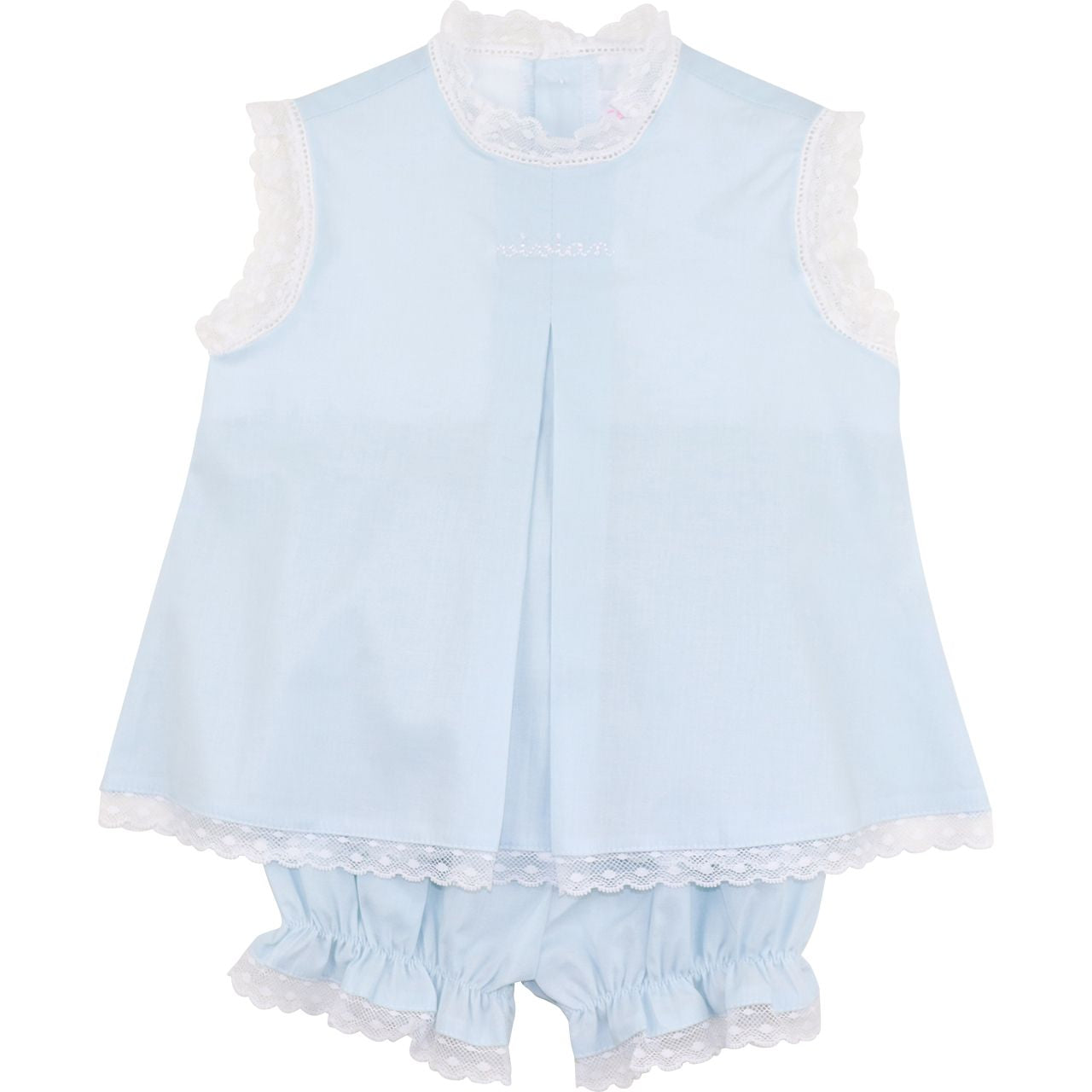 Blue Lace Heirloom Diaper Set