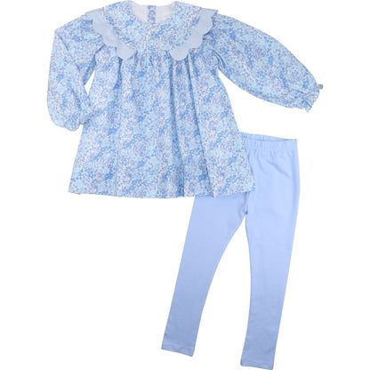 Blue Liberty Floral Legging Set
