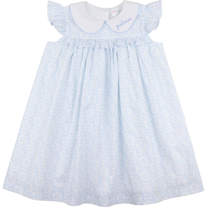 Blue Mini Floral Knit Dress