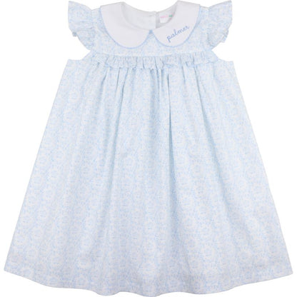 Blue Mini Floral Knit Dress