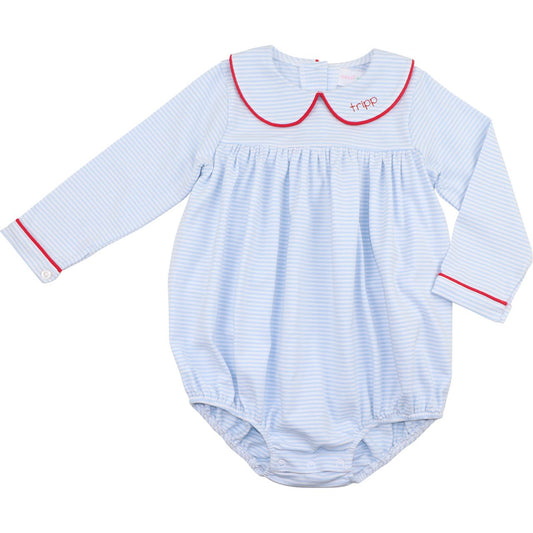 Blue Mini Stripe Knit Bubble