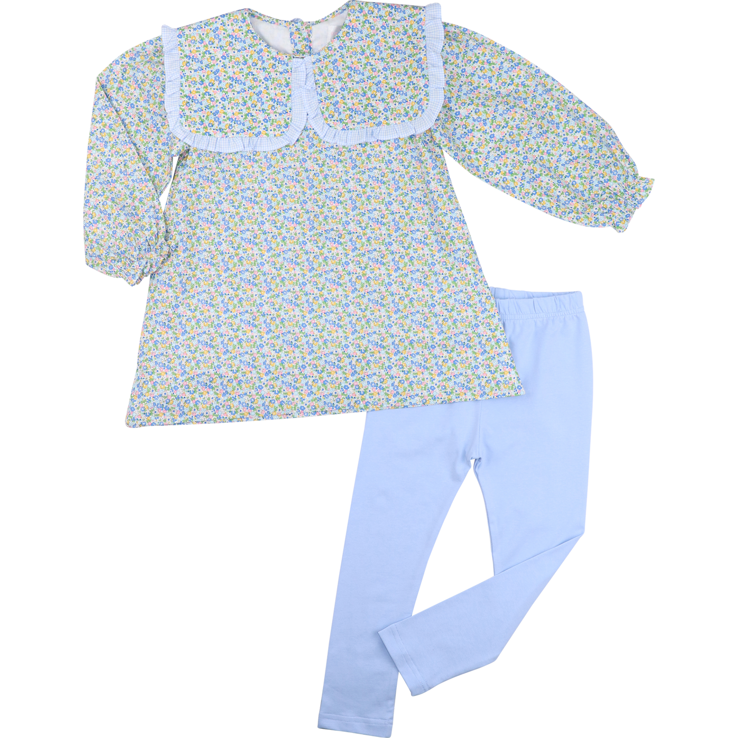 Blue Petite Floral Legging Set