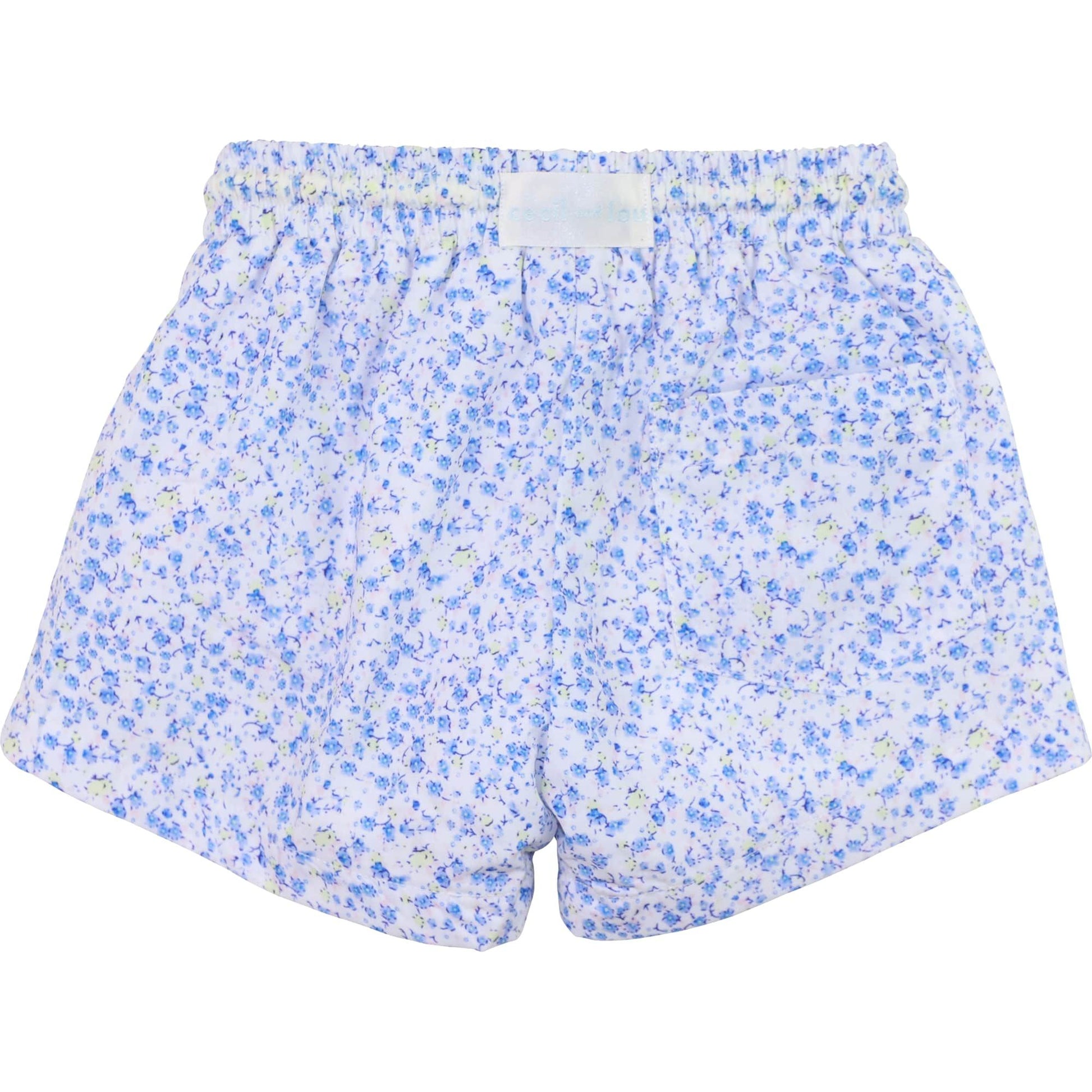 Blue Petite Floral Swim Trunks