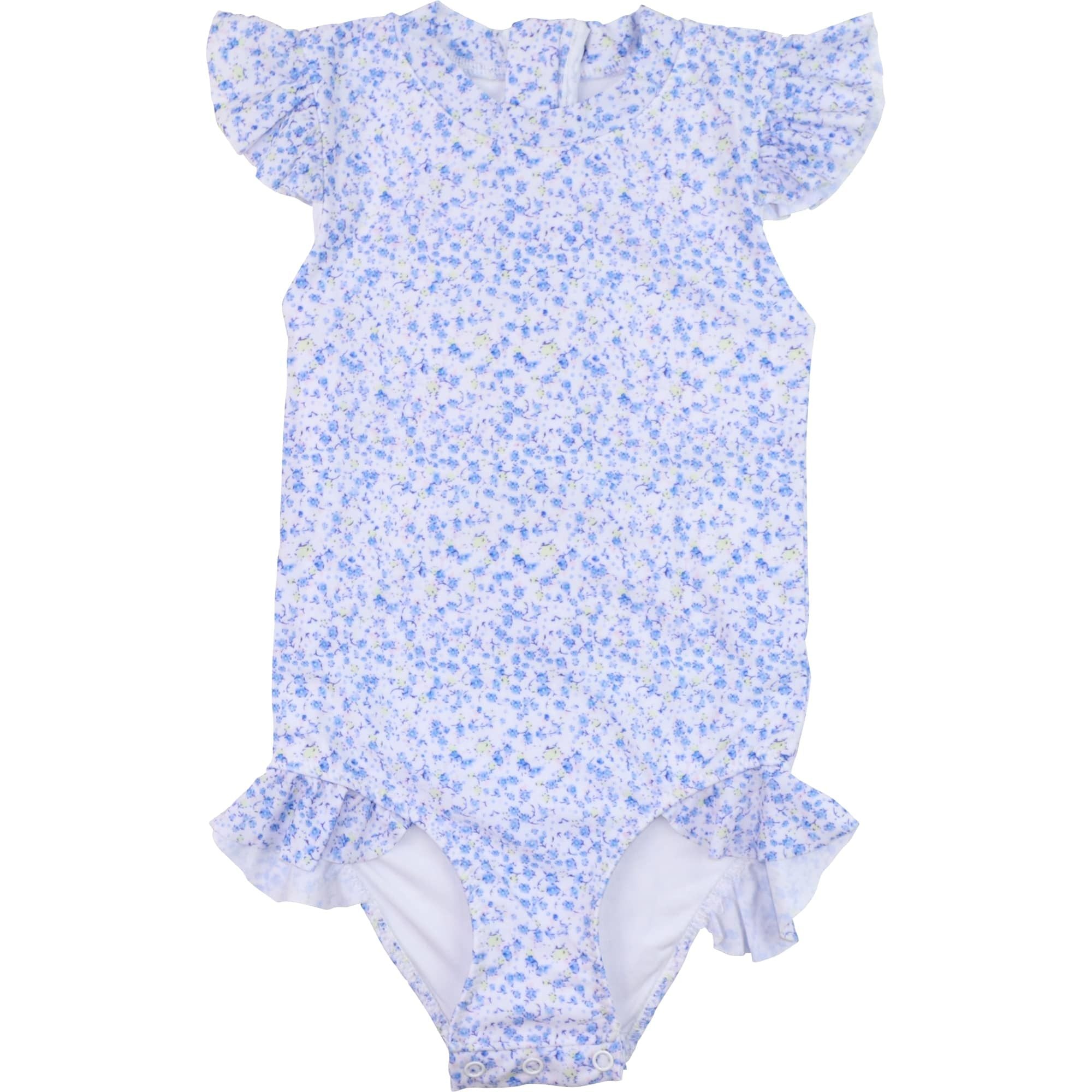 Blue Petite Floral Swimsuit