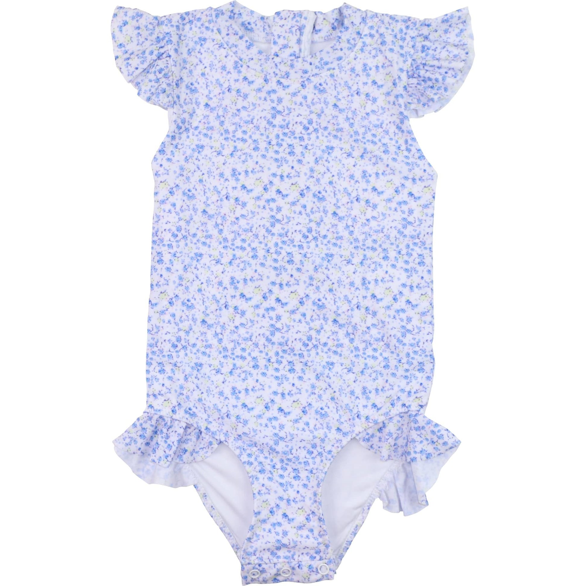 Blue Petite Floral Swimsuit