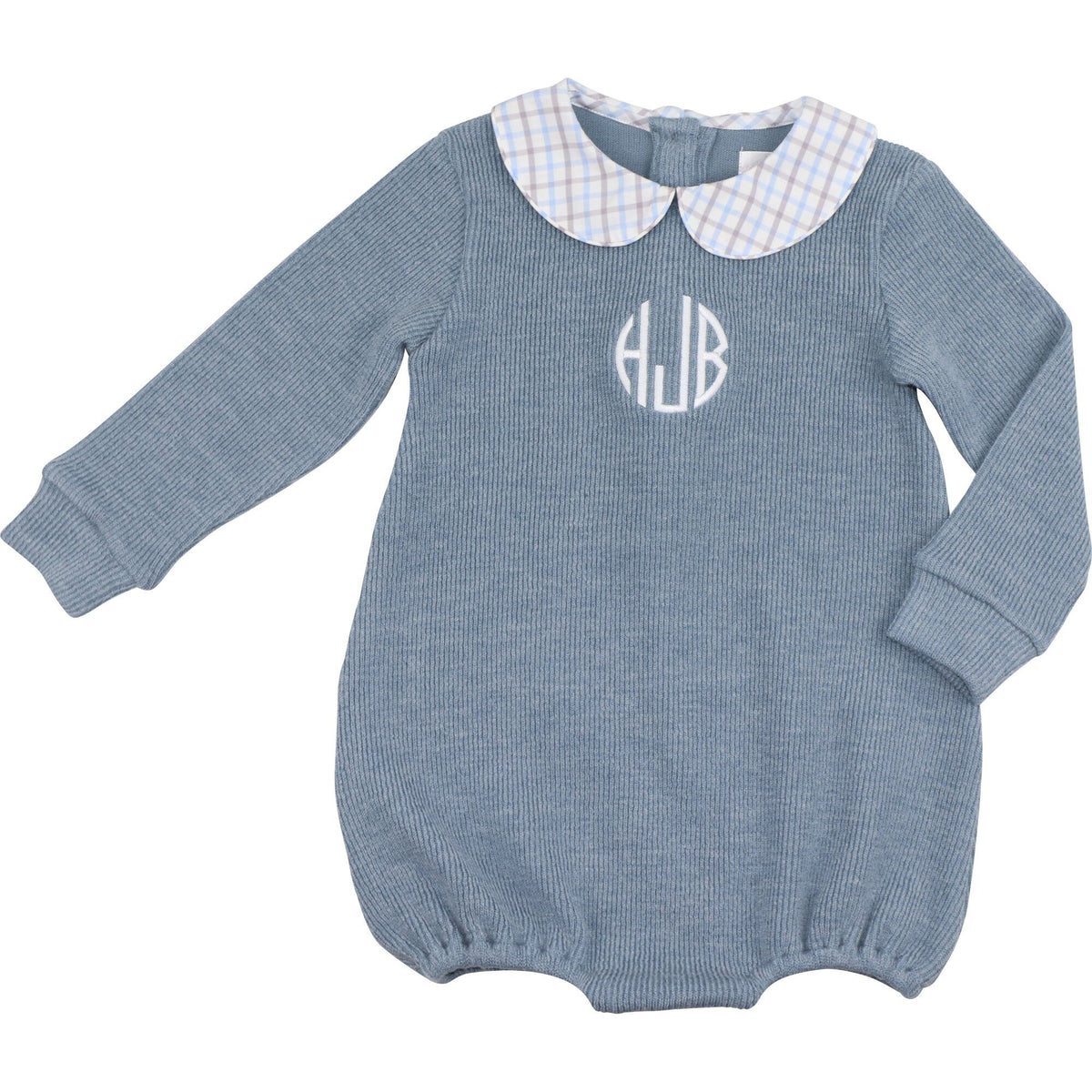 Blue Plaid Woven Sweater Bubble