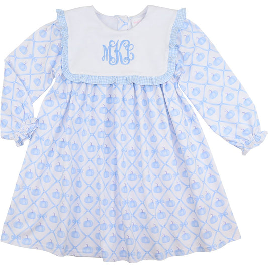 Blue Pumpkin Print Knit Dress