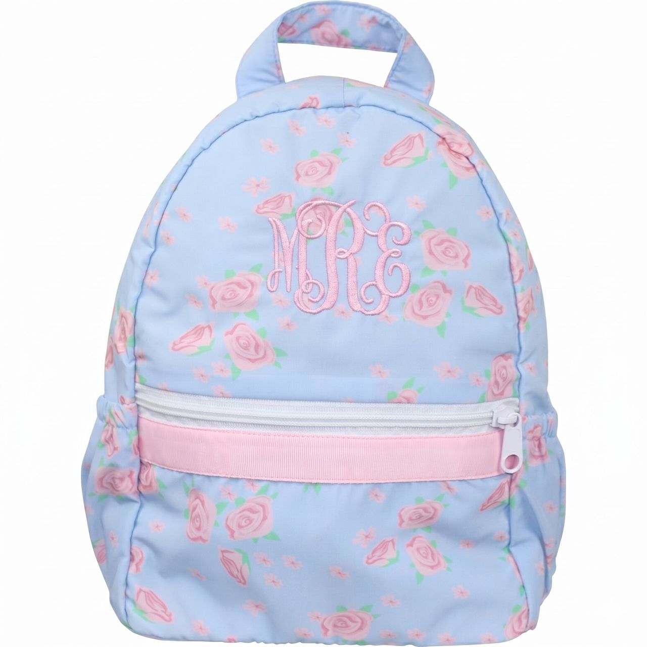 Blue Rose Print Backpack