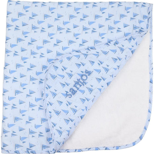 Blue Sailboat Hooded Towel