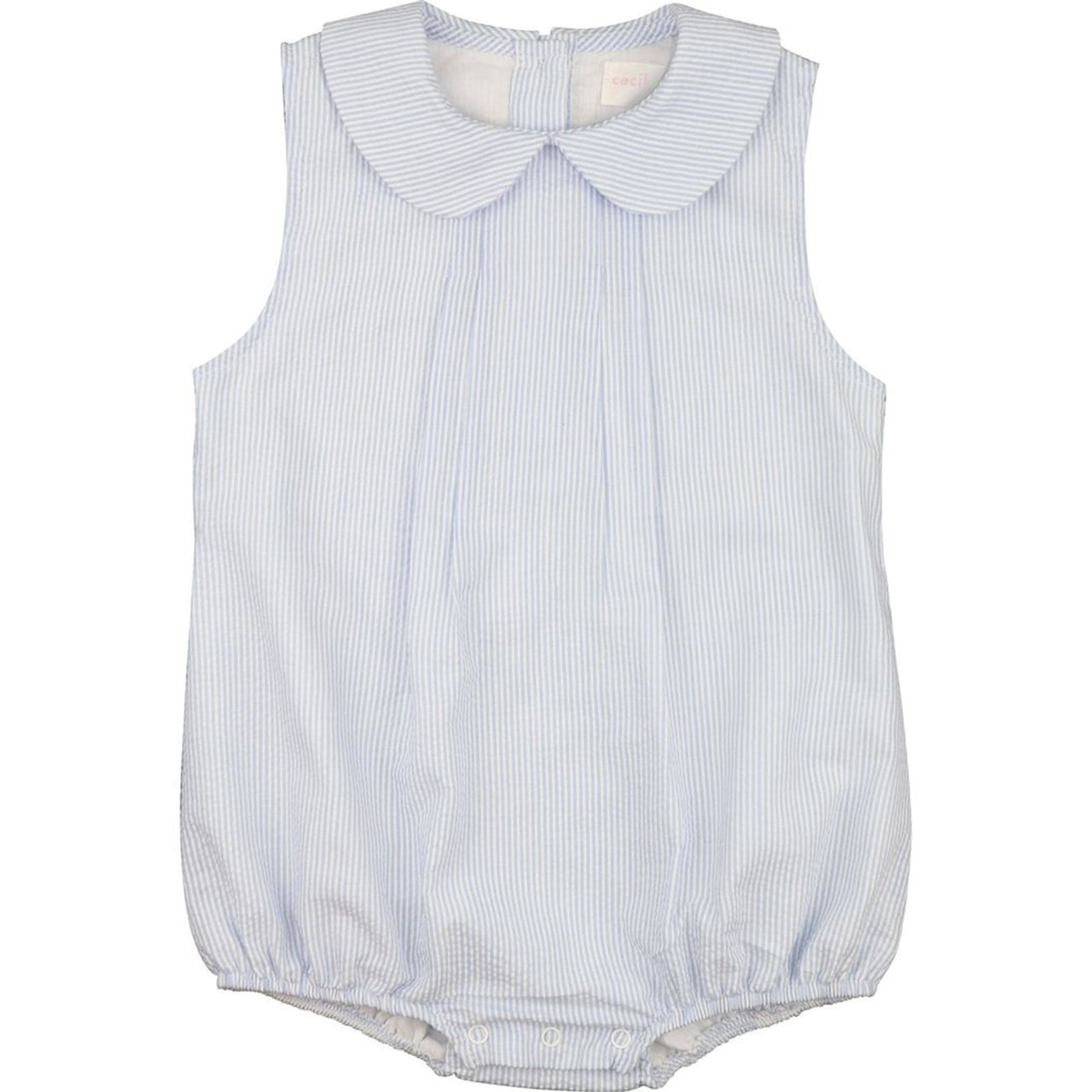 Baby bubble
 with blue and white striped pattern on a white background
