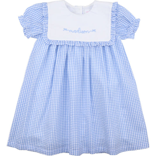 Blue Seersucker Dress