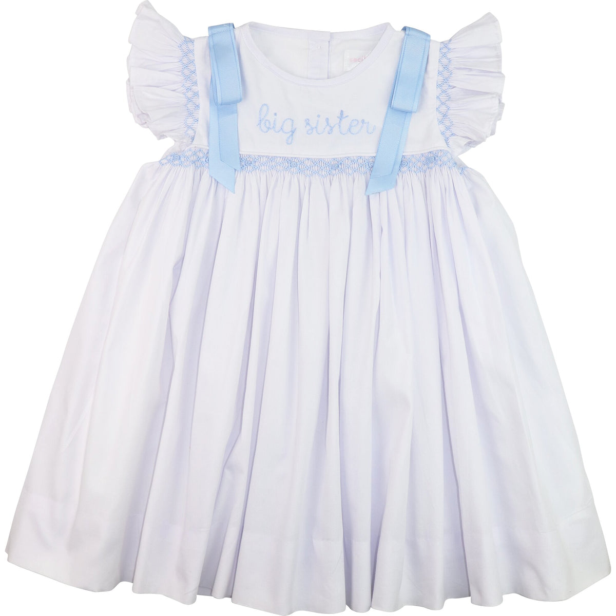 Blue Smocked Big Sister Dress Size 2T Blue Smocked Big Sister Dress Size 2T
