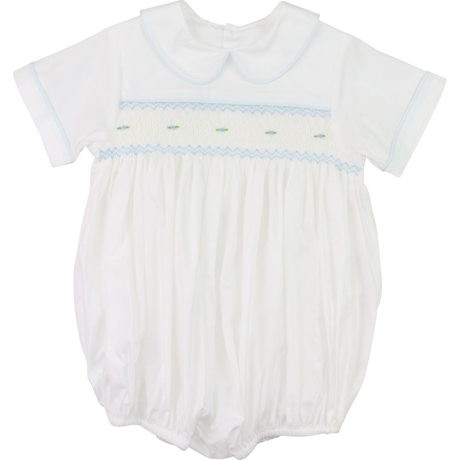 Blue Smocked Bubble