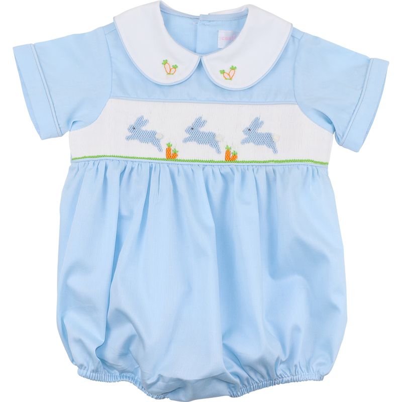 Blue Smocked Bunnies Bubble