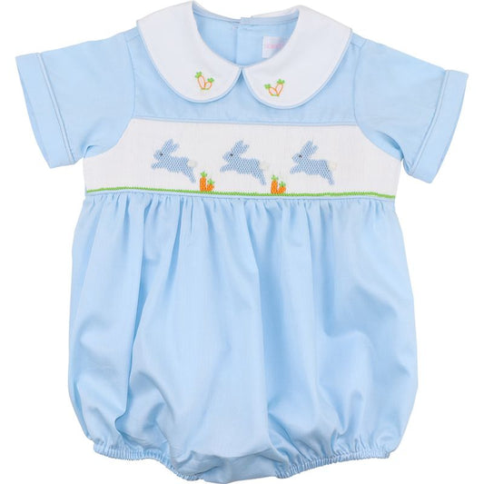 Blue Smocked Bunnies Bubble