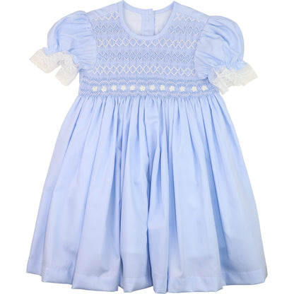 Blue Smocked Florette Dress