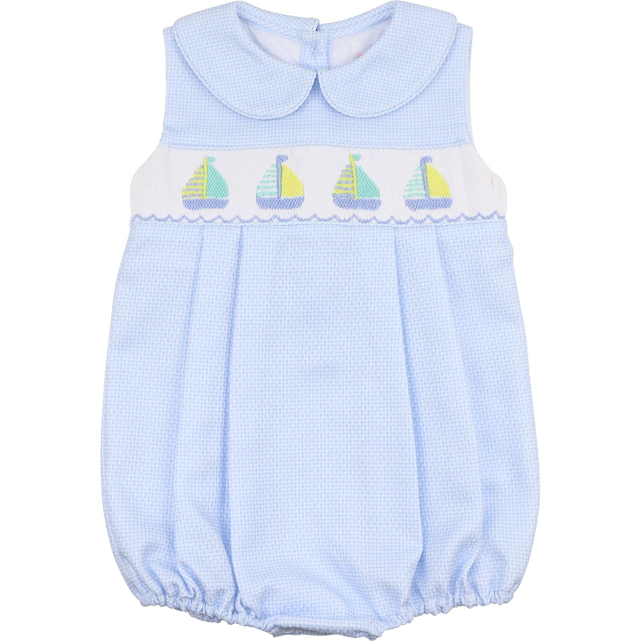 Blue Smocked Sailboats Bubble