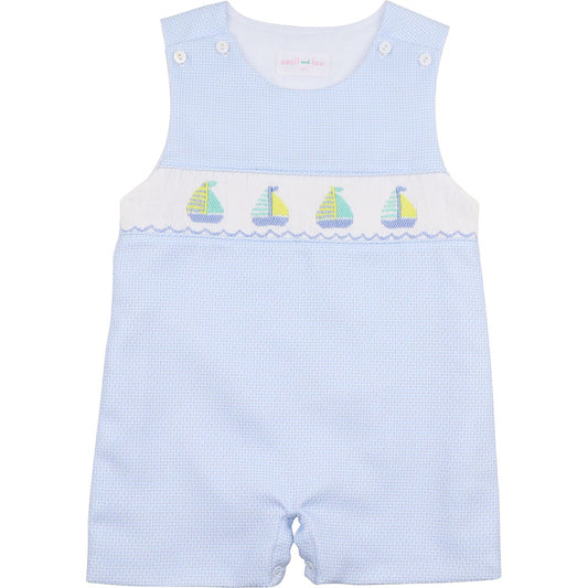 Blue Smocked Sailboats Jon Jon