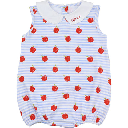 Blue Stripe Knit Apple Bubble