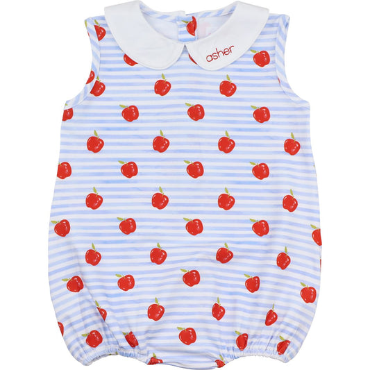 Blue Stripe Knit Apple Bubble