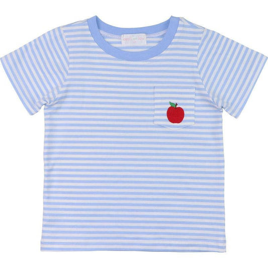 Blue Striped Knit Apple Shirt