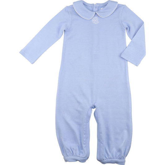 Blue Sweater Long Romper