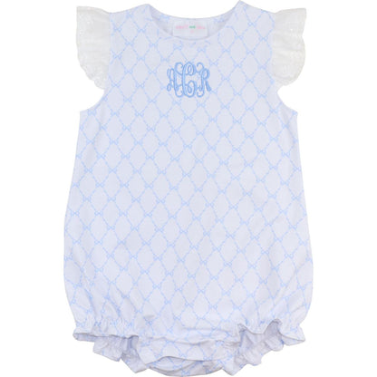 Blue Trellis Knit Bubble