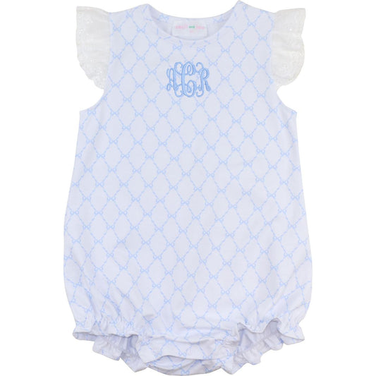 Blue Trellis Knit Bubble