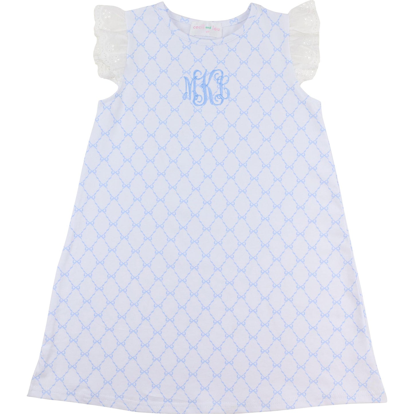 Blue Trellis Knit Dress