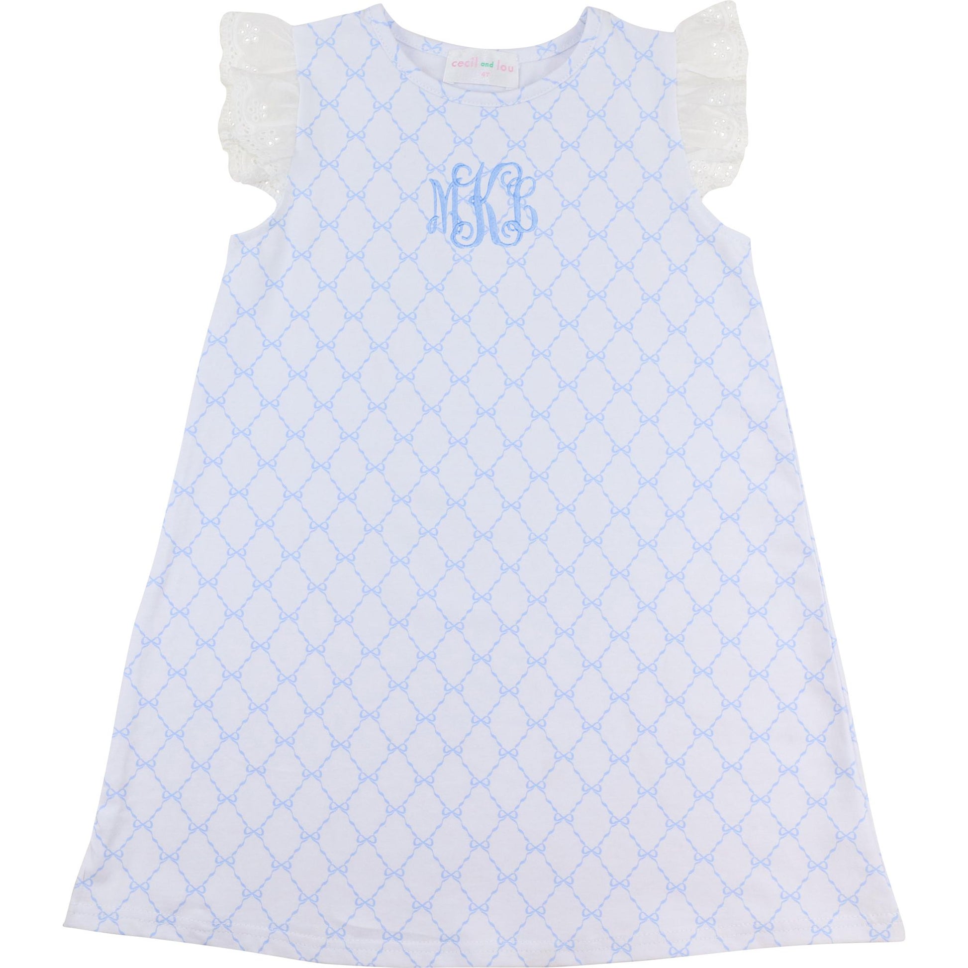 Blue Trellis Knit Dress