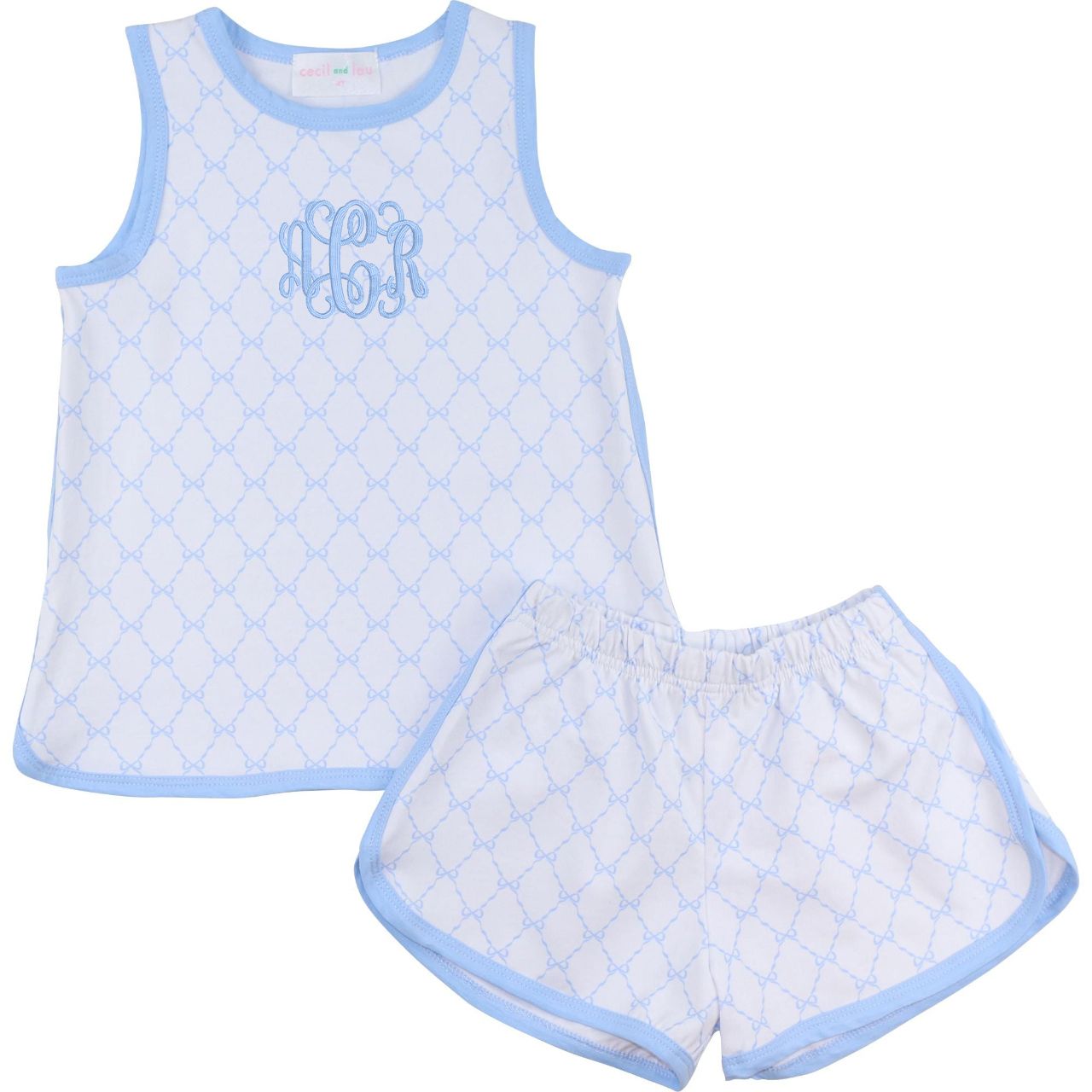 Blue Trellis Knit Play Set