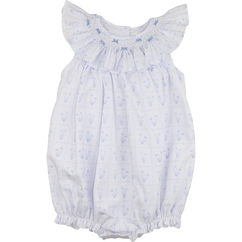 Blue Tulip Smocked Bubble