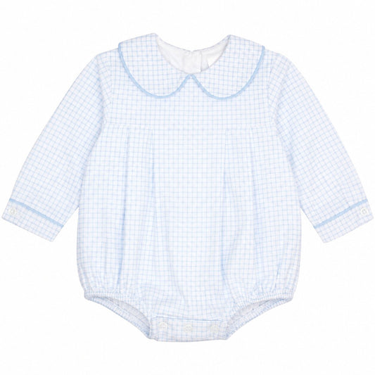 Blue Windowpane Knit Bubble2