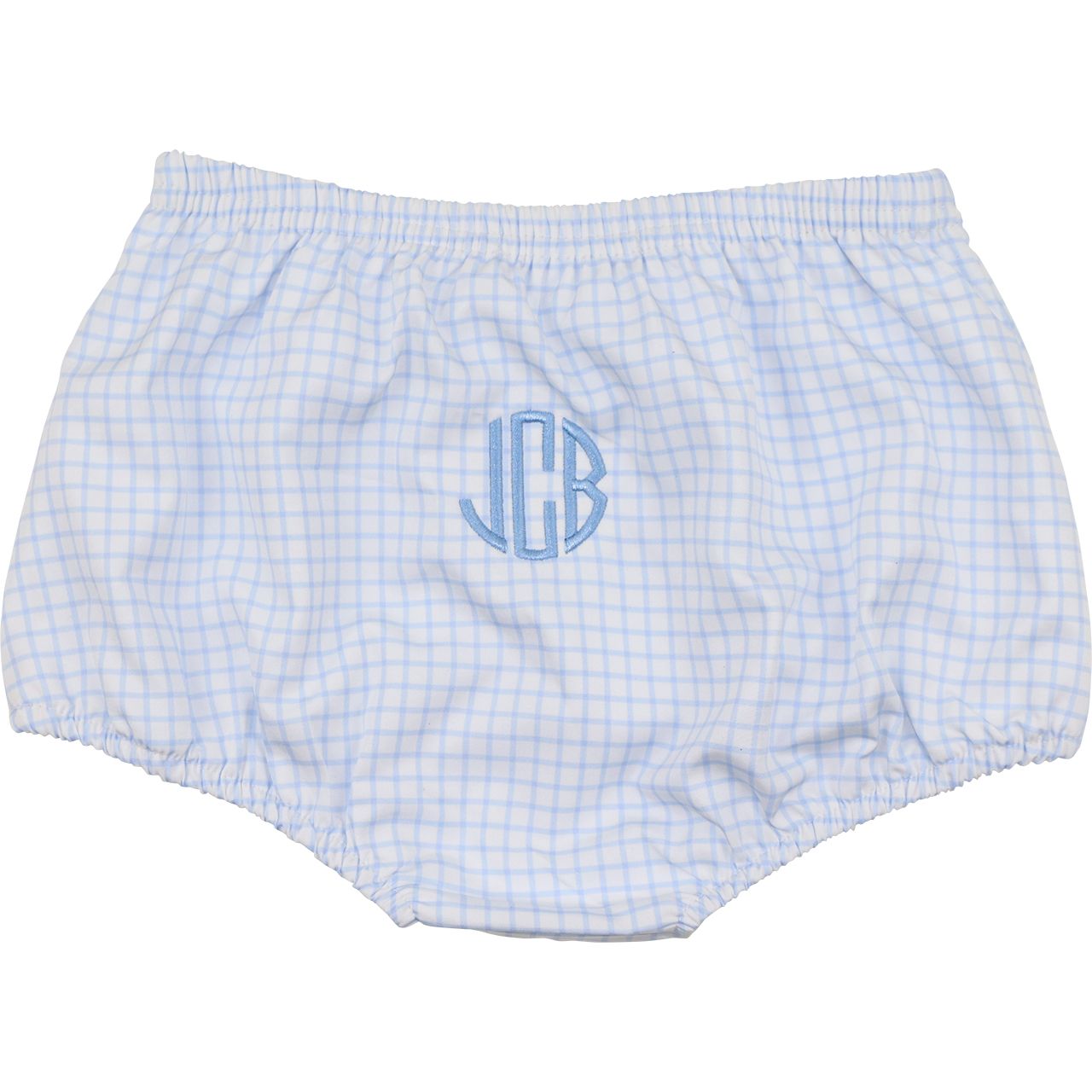 Blue Windowpane Swim Bloomers