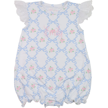 Bow And Rose Knit Eyelet Bubble