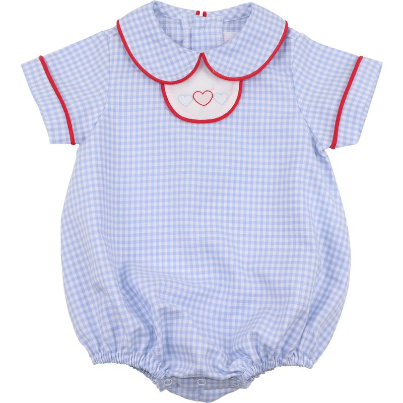 Boy's Shadow Embroidered Heart Tab Bubble