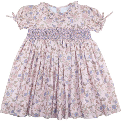 Butterfly Floral Smocked Dress