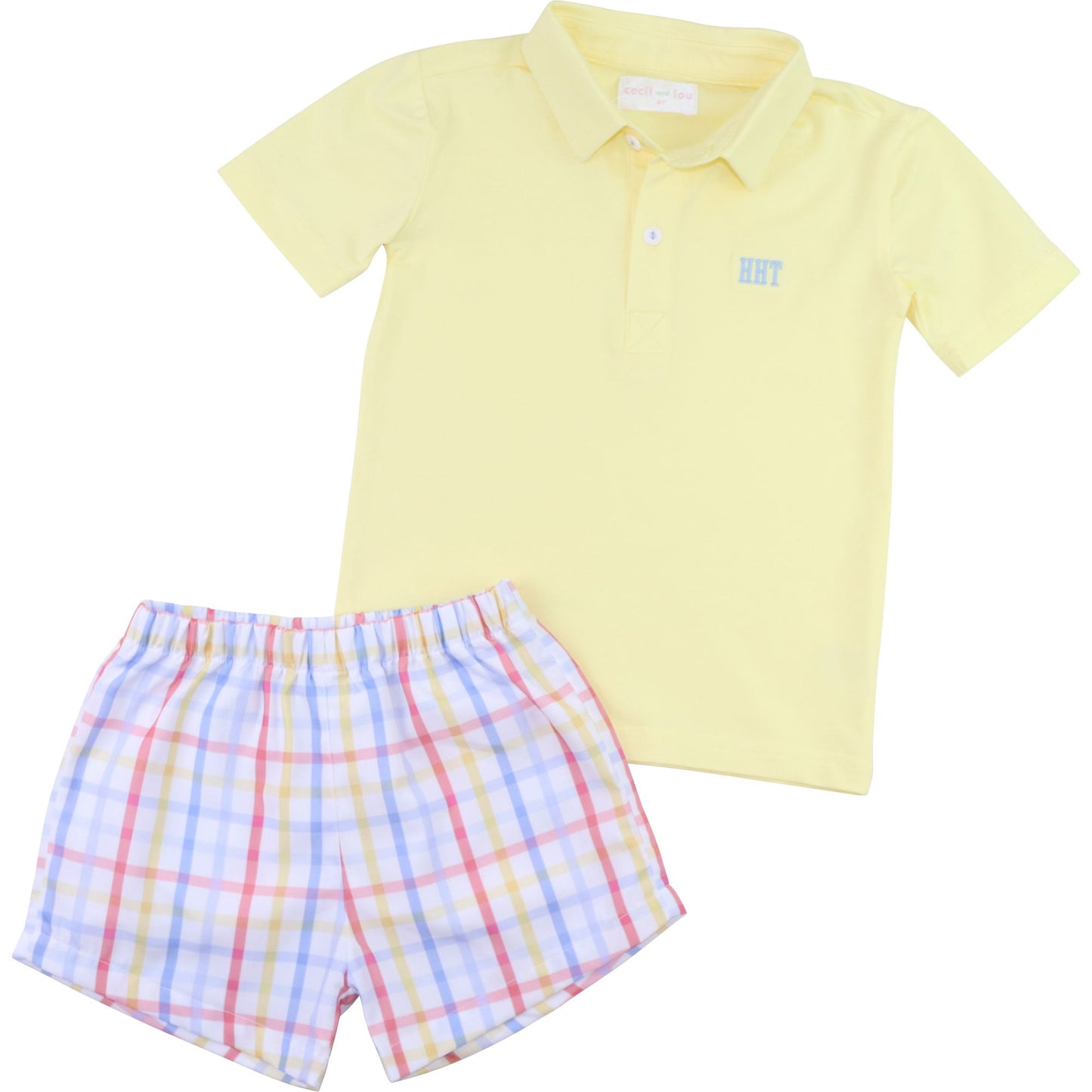 Check Polo Short Set