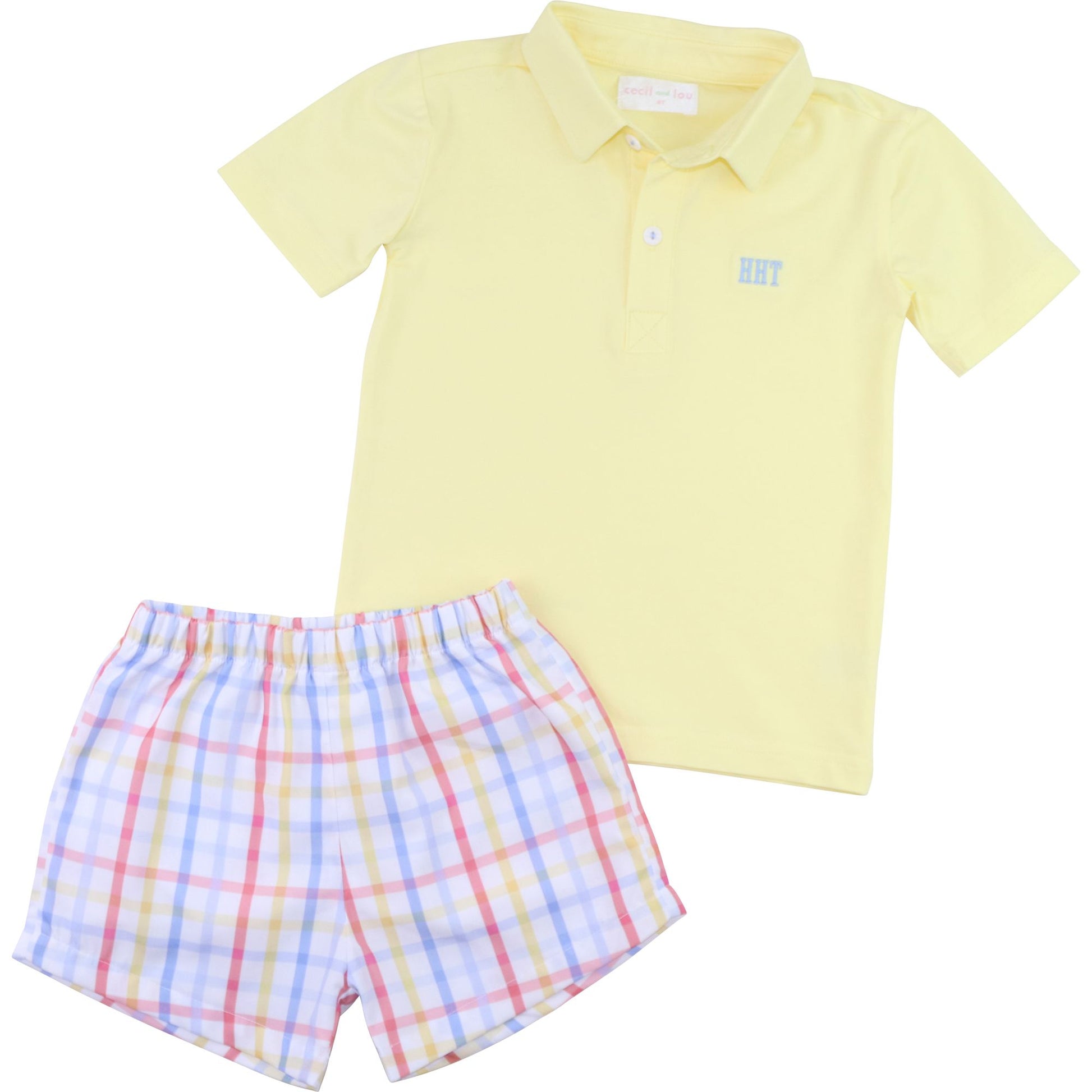 Check Polo Short Set