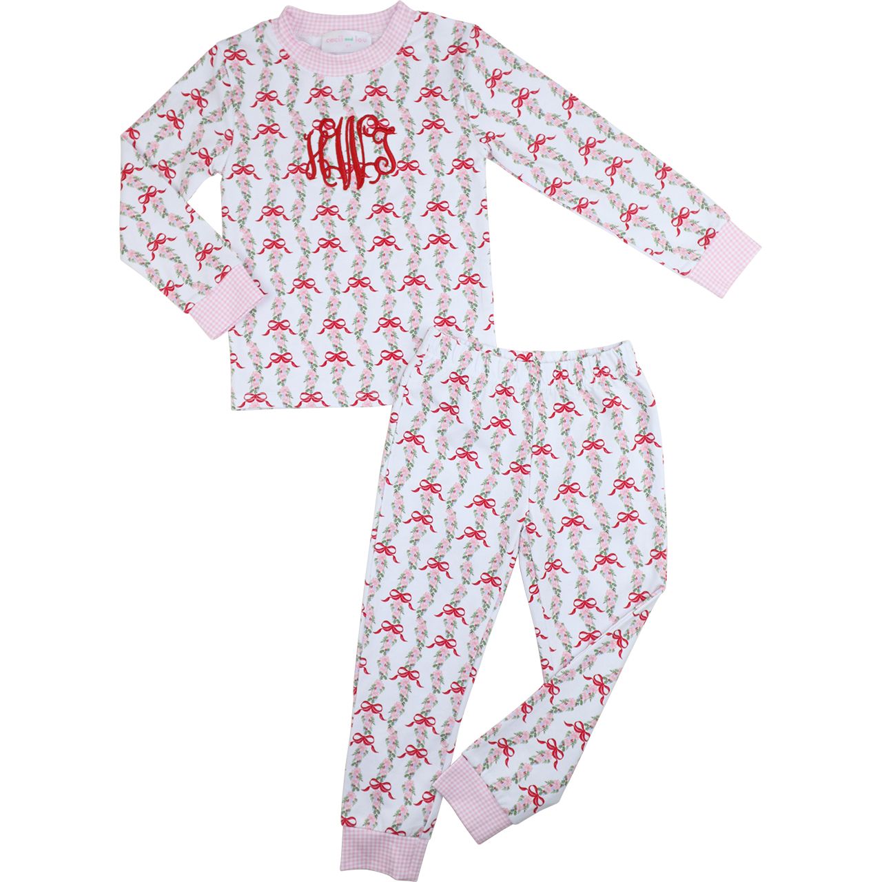 Christmas Bows Knit Pajamas