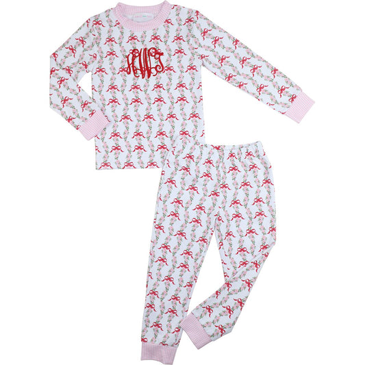 Christmas Bows Knit Pajamas